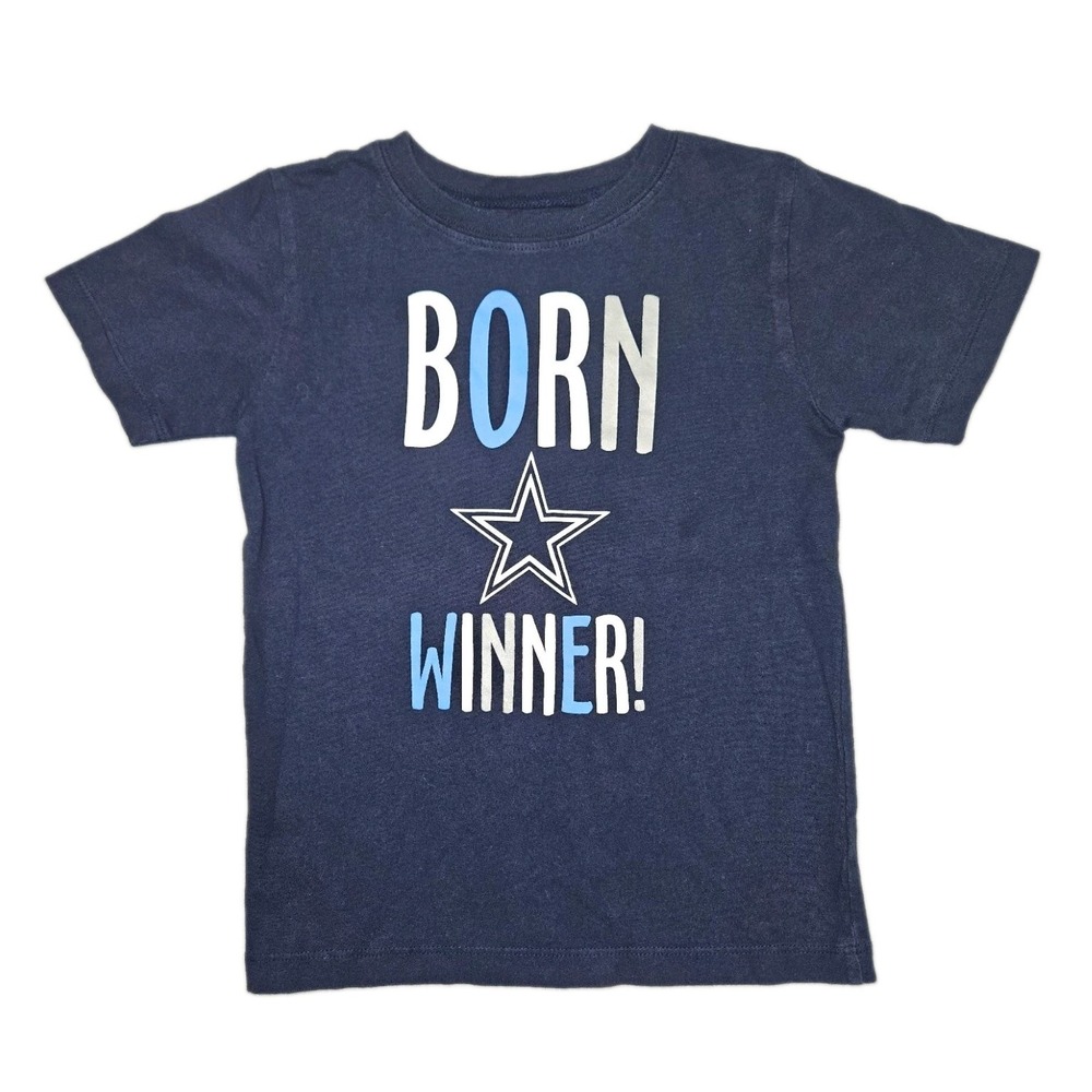 Dallas Cowboys Kids Navy "Born Winner" T-Shirt Size 4T